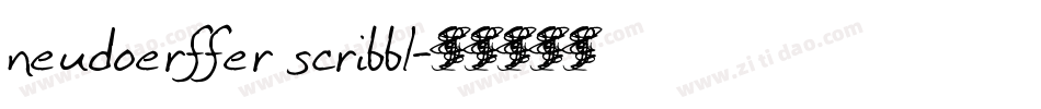 neudoerffer scribbl字体转换